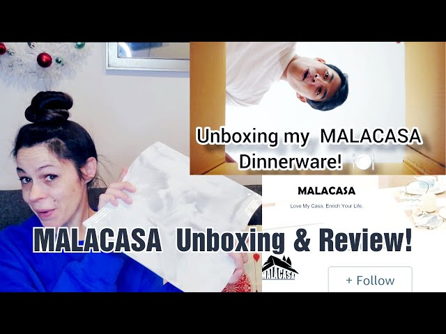 unboxing my MALACASA dinnerware!!